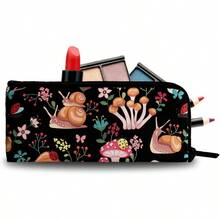 CZ Mushrooms Snails Makeup Bag Cosmetic Bag For Women1Pcs Large Capacity Makeup Bags And 1Pcs Pencil Case Makeup Brushes Storage Bag Travel Toiletry Bag Organizer  1613 - Color-10 - 查看 4