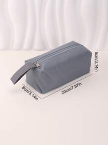 1 pieza, Estuche de lápices de color sólido, Bolsa de lápices de gran capacidad, Alta calidad, Portátil, Adecuado para la escuela y la oficina, Regalo creativo para Acción de Gracias, Navidad, Decoración de cumpleaños de Halloween, Bolsas para bolígrafos, Estuche para lápices, Bolsa escolar, Útiles escolares, Vuelta al cole