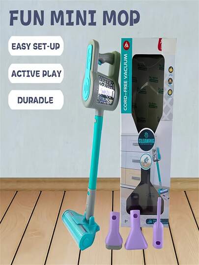 儿童电动仿真吸尘器机器人玩具，儿童家务游戏套装，互动式亲子游戏，适合3-12岁男孩女孩的圣诞节/生日礼物