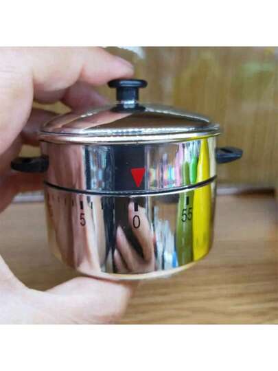 1 个 60 分钟多功能机械厨房计时器 - 可调节烹饪倒计时，适合家庭和学校使用