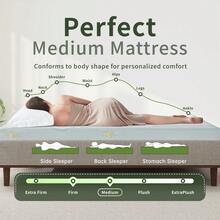 Adult Medium Soft Cooled Rabbit Cute Cartoon Mattress Gel Memory Foam Mattress Rolled In Box Fiberglass Free High Density Base Supportive CertiPUR-US - 白色 - 查看 8