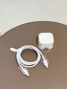 4 Stücke transparente TPU Ladekabel & Adapter Schutzhülle, geeignet für 20W UK Apple Schnellladegerät, Ladegerät Schutz - Transparent - Übersicht 5