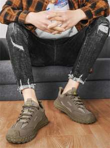 Herren neue Lässig Sportschuhe, klassisches vielseitiges Design, wasserdichter atmungsaktiver Schnürschaft, komfortabler & strapazierfähiger Innenfutter, rutschfeste verschleißfeste Laufsohle, Outdoor-Lässig-Sportschuhe