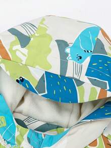 mini bala 男童女童连帽夹克 2025 冬季柔软仿皮休闲外套