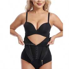 1 Stück Taille Trainer für Frauen mit verstellbarem Rückenteil, enge Taille, Bauchkontrolle, schlank - Schwarz - Übersicht 1