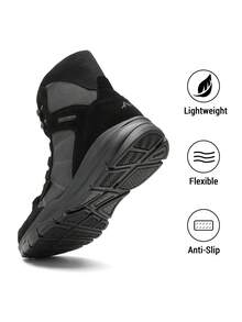 Men's Lightweight Military Tactical Work Boots Outdoor Motorcycle Combat Boots - Black - View 7