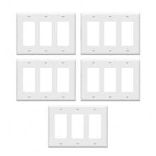 CILIA CILIA 1/5pcs Pure White/Black Wall Plate Outlet Switch Cover, Plug Covers For Electrical Outlets, Unbreakable Polycarbonate Thermoplastic, For Bedroom Accessories Home Decor