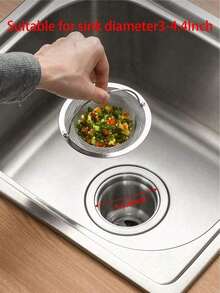 1/2/5pcs Stainless Steel Kitchen Sink Strainer - Anti-Clogging Garbage Filter With Anti-Odor Design For Dishwashing Basin - Multicolor - View 6