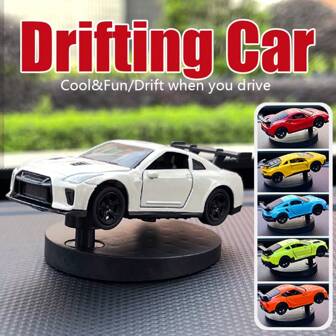 Drifting Moving Turning Swinging Fishtailing Car Tail Wagging Swaying Cool Fun Car Ornaments Dashboard For Men Race Sports Racing Vehicle Interior Accessories Inside Decor Funny Gift New Car Drivers Automobile Auto Motor Drift When The Car Driving Steering
