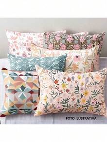 Kit Of 10 Pillowcases For 5 Pairs Of Pillows 50cm X 70cm 100% Polyester 180 Threads Assorted Prints - 彩色 - 查看 1