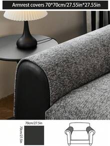 1 件四季沙发垫套，现代简约防滑沙发座椅保护套，防尘可洗沙发套，橙色清新柔软，不褪色，宠物友好，适合卧室、办公室、客厅的 L 型沙发和 1/2/3/4 座沙发 - 深灰色 - 查看 14