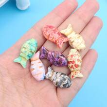 Cuentas en forma de pez de turquesa artificial de colores, cuentas con forma de animales marinos, surtido de cuentas sueltas, productos de vacaciones de playa de Hawái, accesorios de moda para mujeres, utilizados para hacer pulseras, collares, aretes, tobillos, llaveros, cadenas de mochila, cadenas de teléfono, para bodas, festivales de música, fiestas, vacaciones, regalos de cumpleaños, accesorios de decoración de joyas