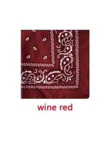 1pc Polyester Paisley Neckerchief, Versatile Bandana, Hip Hop Rock Outdoor Headwear, Mask Accessory, Scarf For Cycling Hiking Windproof Sun Protection, Unisex Lightweight Woven Headband, Machine Washable & Dry Clean, Cool Fashion Headwrap