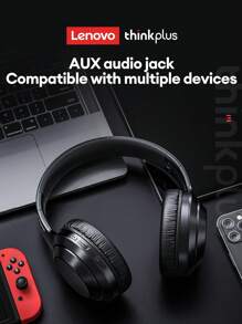 Lenovo Lenovo TH10 Bluetooth Headphones, Passive Noise-Proof, Hi-Fi Bass, Stereo Sound Quality, Suitable For Gaming, Sports, Calls, Compatible With Computers And Phones, Wired & Wireless Dual Mode