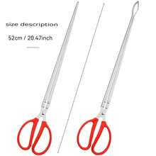 一副耐用多功能钳，直齿、弯齿、加长齿。这款多功能工具采用红色手柄设计，适用于家居装饰、户外垂钓、海钓、采摘、收集柴火和垃圾、切香蕉、添加冬季壁炉材料等多种用途。