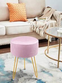 Round Dressing Table Stool Vanity Seat Comfortable Stool For Dressing Table - Pink - View 6