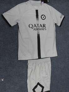 Áo đấu sân nhà Paris Saint-Germain, size người lớn 10, có thể tùy chỉnh số và logo đội, đa năng. - Xám - Xem 3