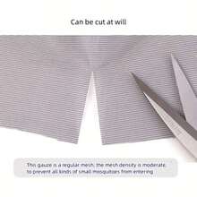 1 Stück Nano PPT Mesh unsichtbares Insektenschutznetz, hochdicht Anti-Mücken Fenster Netze, wasserdicht & staubdicht, zum Selbermachen für Fenster, Türen, Tierkäfige, Garten, einfache Installation Mückenschutz für den Sommer - Grau - Übersicht 7