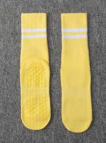 1/3/6 Pairs Pilates Socks With Grips For Women-Non-Slip, Yoga Socks For Ballet Dance,Barefoot Workout Pregnant Crew Socks