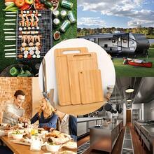 In Stock Fast Delivery Multifunctional Bamboo Cutting Board With Sink Handle, Fruit Chopping Block, Double-Sided Solid Wood Bread Board - Multicolor - View 4