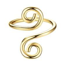 1PC/3PCS Adjustable Toe Rings Set For Women Fingers Joint Tail CZ Stone Crystal Summer Beach Arrow Flower Open Rings Foot Jewelry - Gold - View 23