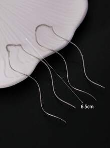 1 par de pendientes largos con flecos para mujer, accesorio versátil y minimalista de moda adecuado para el uso diario, eventos sociales y reuniones
