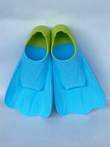 1pc Swimming Flippers, Universal For Free Diving, Training, Diving, Unisex Silicone Short Webbed Feet, Beach Essentials, Beach Accessories, Pool Float - Multicolor - View 69