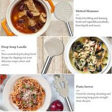 TAIMASI 26-Piece Silicone Cooking Utensil Set - Halloween Baking Essentials & Early Christmas Gift For Home Cooks - Heat-Resistant Non-Stick Tools (Steel Handles) - Màu Khaki - Xem 5