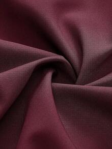 Men's Dress Shirts Solid Long Sleeve Stretch Wrinkle-Free Formal Shirt Business Casual Button Down Topshalloween - 酒紅色 - 查看 5