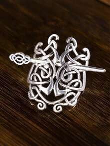 1 件复古蝴蝶发夹生命之树维京金属发夹古董中世纪发夹婚礼日常使用法式发饰女士返校哥特式黑暗万圣节秋冬