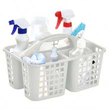 Organizador de ducha de plástico de gran capacidad, cesta de almacenamiento de baño y lavandería, cesta para frutas y verduras