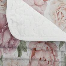 2/3 Pcs Pink Peony Flowers Printed Summer Quilt Set, 100% Microfiber Lightweight Breathable Easy Care Summer Bedding Set, Queen/King Size Bedspread  Set, Coverlet For All Seasons, Beautiful Room Decor - 粉紅色牡丹花 - 查看 8