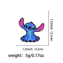 Disney 1 pièce Broche Disney Stitch, épinglette émaillée distinctive - Insigne mignon pour sacs à dos et vêtements, accessoire de broche pour vêtements, attache de sac