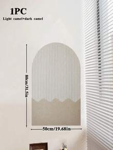 1pc Large Size Frameless Decorative Memo Board, Arched Felt Pinboard Wall Hanging Background Board, Removable For Home Office Use As Bulletin Board, Memo Board, Photo Display, Party Decoration, Suitable For Bedroom, Study, Living Room, Office, Classroom, Dorm - Multicolor - View 3