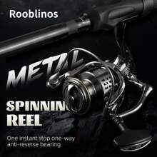 1 件 Rooblinos TW 渔线轮，银色主体，精雕线杯，高齿轮比，强力拖拽鲤鱼渔线轮