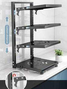 Organizador De Ollas Y Sartenes 4 Niveles Ajustables Cocina Color Negro - Negro - Ver 5