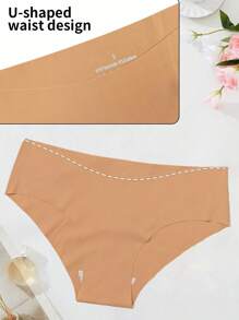 5pcs Set Seamless Low Waist Panties Traceless Sexy Lingerie Panty Breathable Underwear Women Ice Silk Solid Briefs Intimates Yoga Sports Comfy Female Underwear