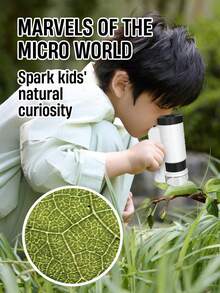 200X Portable Handheld Microscope For Kids, High Definition STEM Educational Science Experiment Toy, Outdoor Observation Gift For 6-15 Years Old Children - Multicolor - View 5
