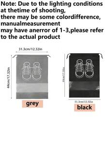 10/5/3/1 قطعة أكياس تخزين الأحذية من القماش غير المنسوج، أكياس منظم أحذية شفافة مقاومة للماء محمولة، أكياس منظم أمتعة السفر، مناسبة لجميع الأحذية، أكياس تخزين الأحذية، اكسسوارات السفر