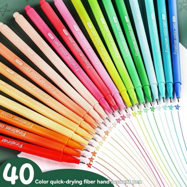 10 Colors Large Capacity Multicolor Pens, Student Drawing Manga Marking Pen, Quick Dry Color Pens, Student Highlighter Pens, Back To School Supplies, Color Pens For Drawing, Learning Supplies, For Painting, Anime Design, Architecture Design, Art Design, Fashion Design, Interior Design, Art Supplies, Easter, Best Birthday Gift