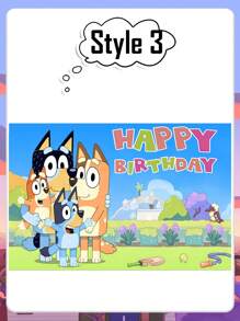 Bluey Dog Birthday Background, Cartoon Dog Paw Print Background Holiday Party Decoration Supplies, Photography Photo Booth Banner Props, Pink Cute Cartoon-Themed Photo Banner, Birthday Party Decoration Pendants
