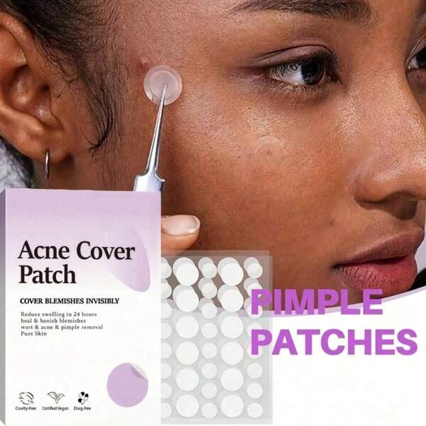 Hydrocolloid Round Pimple Patch, Day And Night Spot Stickers, Gentle And Non-Irritating - Waterproof And Breathable, Concealing Pimple Patch To Cover Acne And Blemish, Facial And Skin Care Acne Patch - Invisible, Ultra-Thin Essential