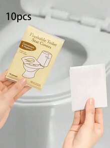 10 Peças/20 Peças/40 Peças Papel para Assento de Vaso Sanitário, À prova d'água e Higiênico, Papel para Assento de Vaso Sanitário Descartável, Acessórios de Viagem para Banheiro Público, Acessórios de Banheiro, Avião, Acampamento