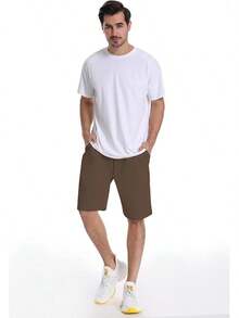 VN-Men's Plus Size ShortsVN-Men's Plus Size Shortsn's Lounge Shorts With P Poets Loose-Fit Jeey Shorts Running,Workout,Tining, Basketbashorts Menshorts Men - Brown - View 6