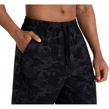 VN-Men's Plus Size ShortsVN-Men's Plus Size Shortsn's Lounge Shorts With P Poets Loose-Fit Jeey Shorts Running,Workout,Tining, Basketbashorts Menshorts Men - 黑灰色迷彩 - 查看 6