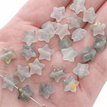50 piezas Cuentas de estrella de acrílico elegantes, acabado brillante y mate, colores surtidos, adecuadas para hacer joyas DIY, pulseras y collares
