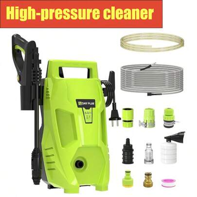 Royalswill 6000W High-Pressure Cleaner With Super Powerful 480 Bar Spray Cleaning Vehicle Patio Cleaner Spray Cleaning Machine, Equipped With 7-Metre Hose And 5.5-Metre Power Cord, Adjustable Nozzle, Can Be Used For Cleaning Cars/Gardens/Floors, Multi-Functional Use.