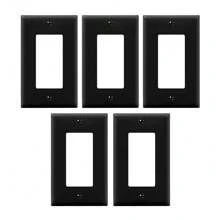 CILIA CILIA 1/5pcs Pure White/Black Wall Plate Outlet Switch Cover, Plug Covers For Electrical Outlets, Unbreakable Polycarbonate Thermoplastic, For Bedroom Accessories Home Decor