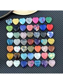 Multi-Color Heart-Shaped Crystal, Exciting Heart-Shaped Crystal, Ideal Spiritual Energy Balance For Love Gemstones, Meditation, Perfect Gift, DIY Jewelry Decoration(Random Color)