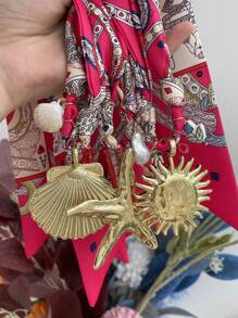 1 peça Moda Luz Luxo Simples Verão Liga Sol Pingente Tecido Torção Colar Senhoras Casal Irmãs Casal Jóias Presentes, Adequado Para Encontros Diários Feriado Praia Festa de Aniversário Férias Desgaste